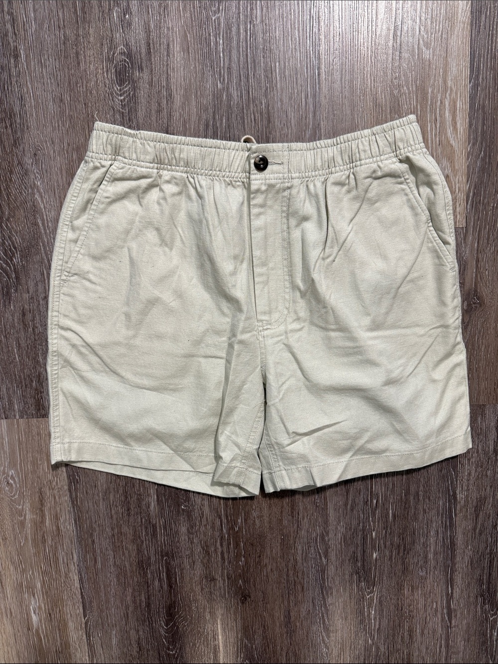 NWT J. Crew Men's Elastic-Waist Shorts in Light Tan
